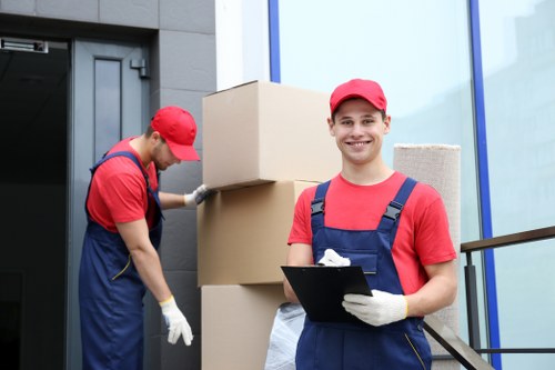Moving boxes and careful relocation planning in Holland Park