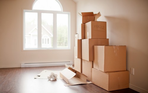 Moving truck for a residential relocation in Hollandpark
