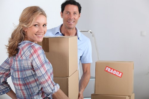 Loading furniture into a hired removal truck in Hollandpark